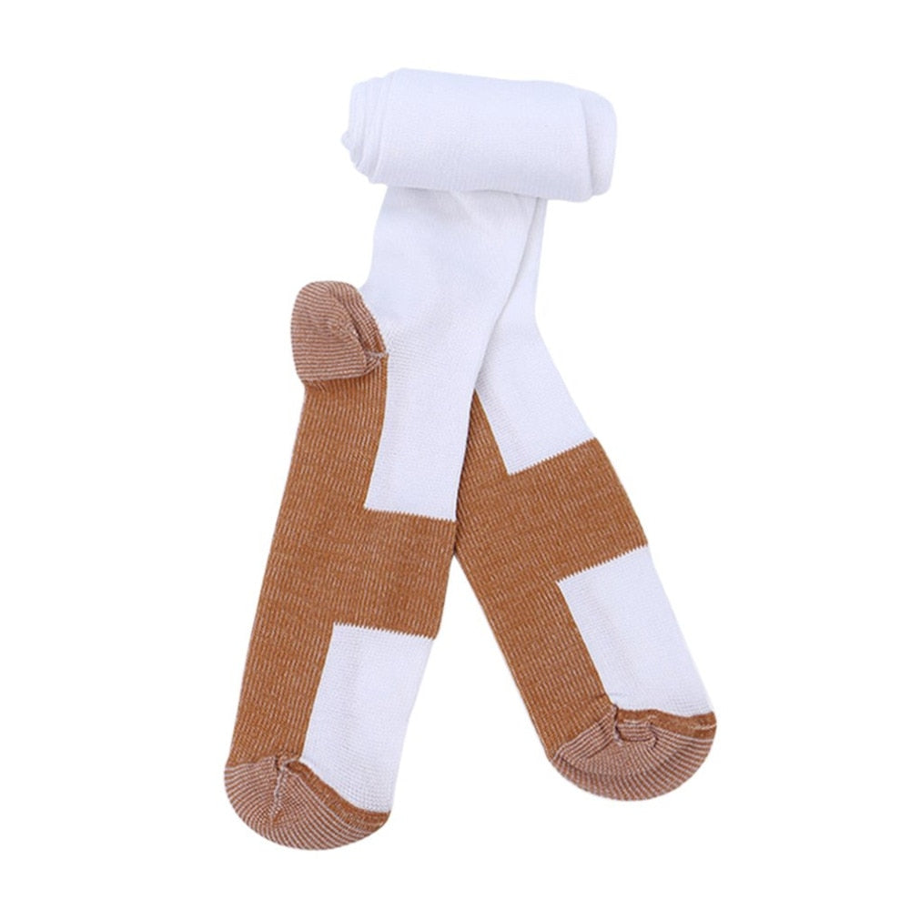 Sports compression socks - White