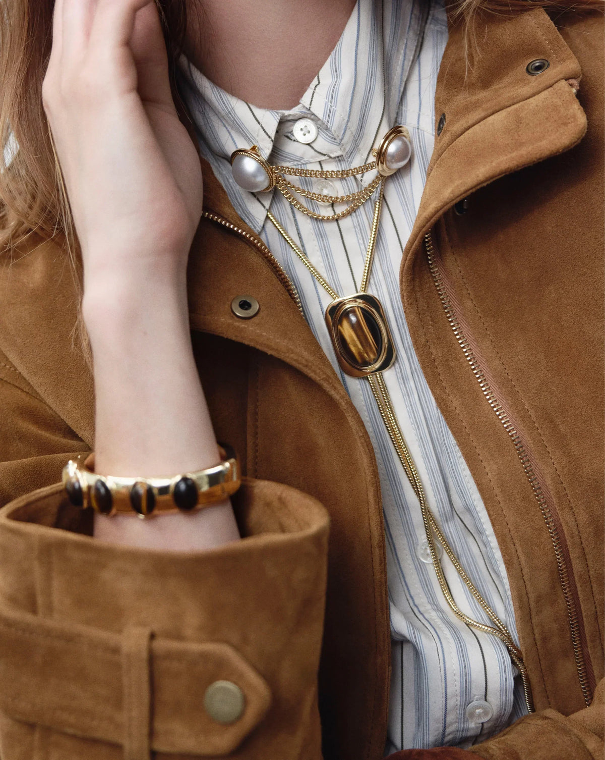 Pearl Chain Brooch - Image 4