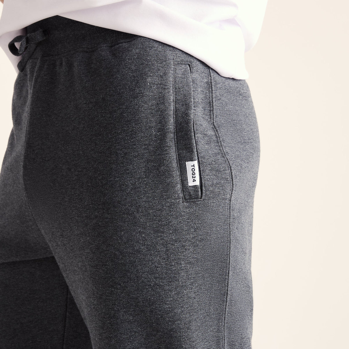 Bradley Mens Sweat Pants - Dark Grey Marl - Image 6