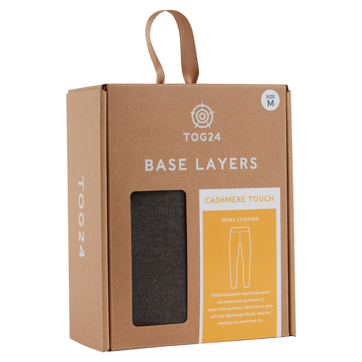 Meru Mens Cashmere Touch Base Layer Leggings - Dark Grey Marl - Image 7