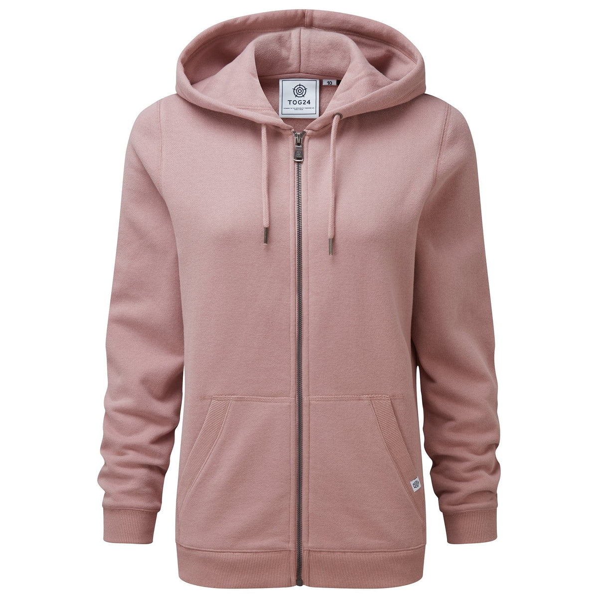 Mia Womens Supersoft Zip Hoody - Faded Pink - Image 9