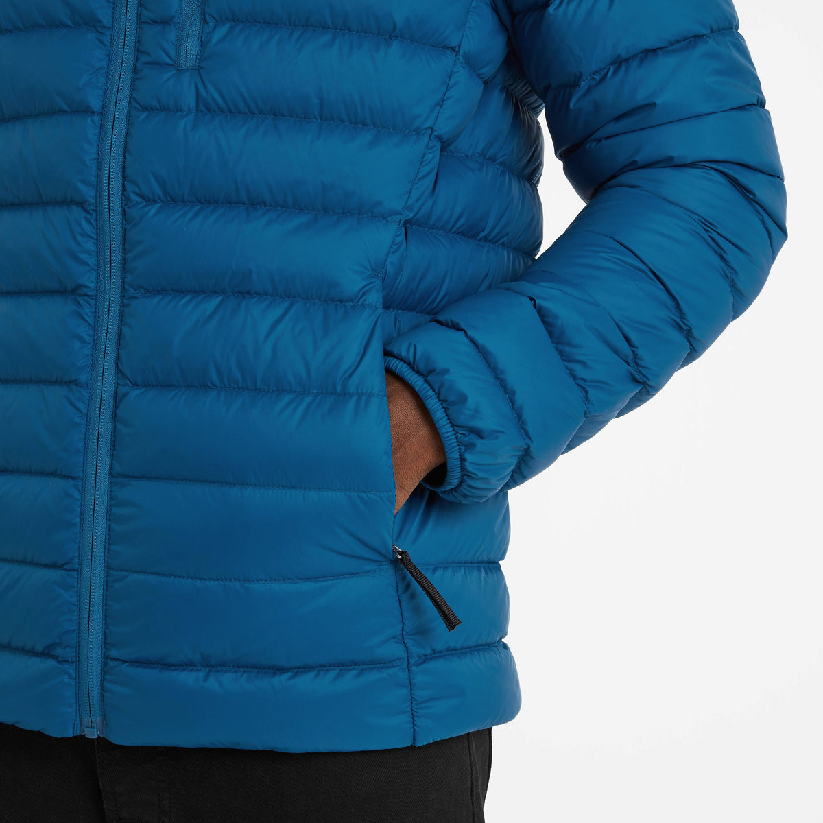 North Mens RDS Certified Down Hooded Jacket - Marine Blue - Image 7