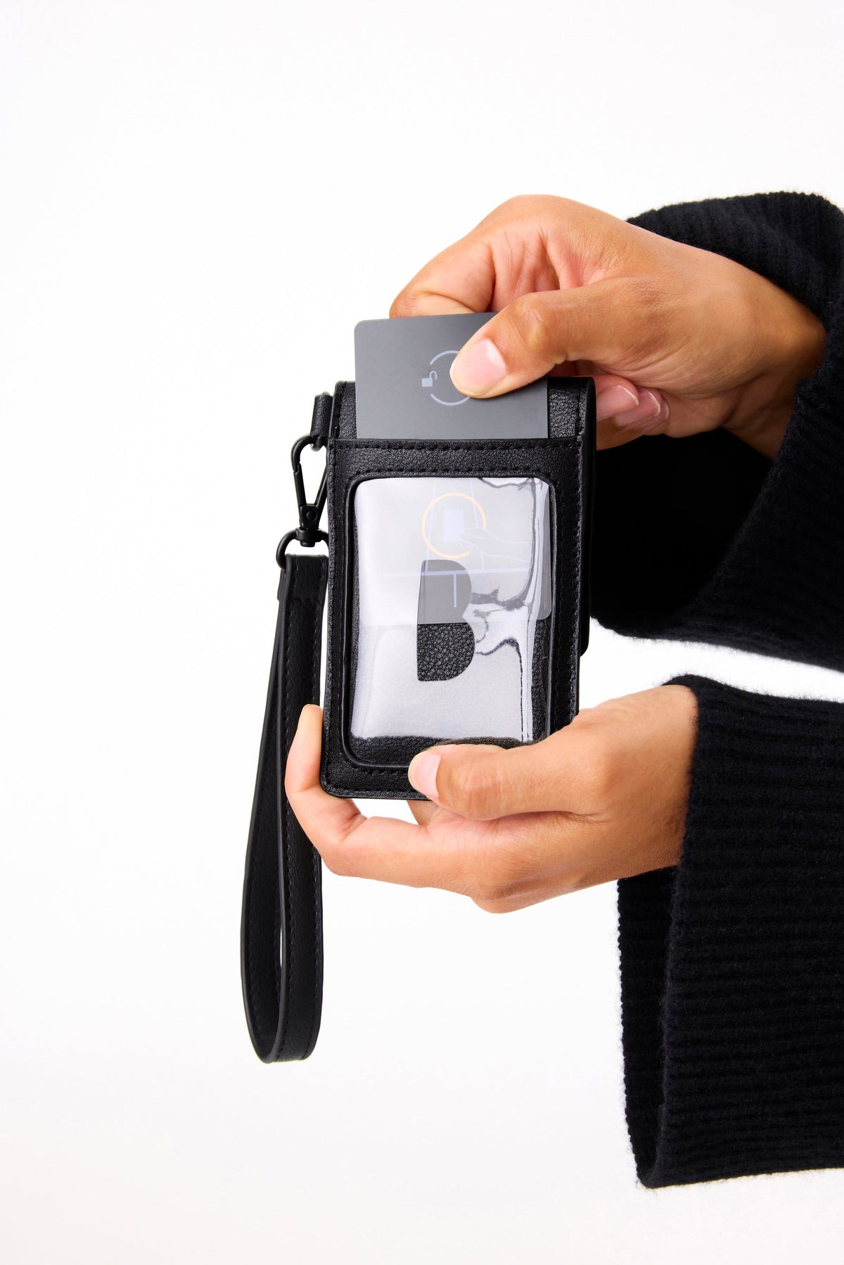 The ID Wristlet in Black - Image 6