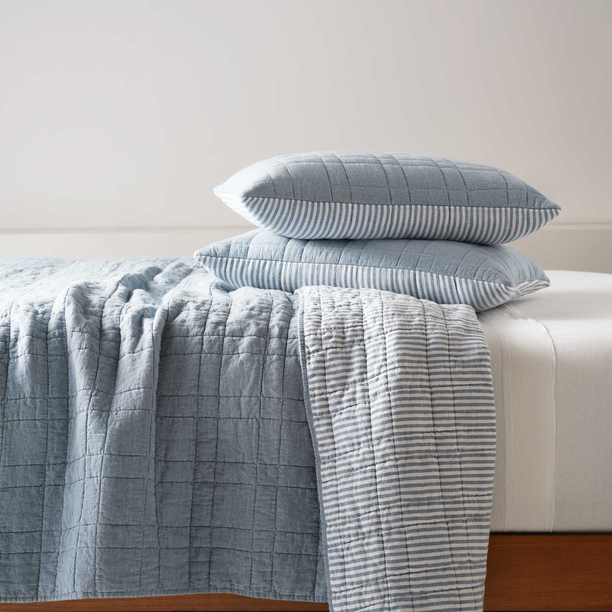 Washed European Linen Quilted Sham Set - Last Call - Image 20
