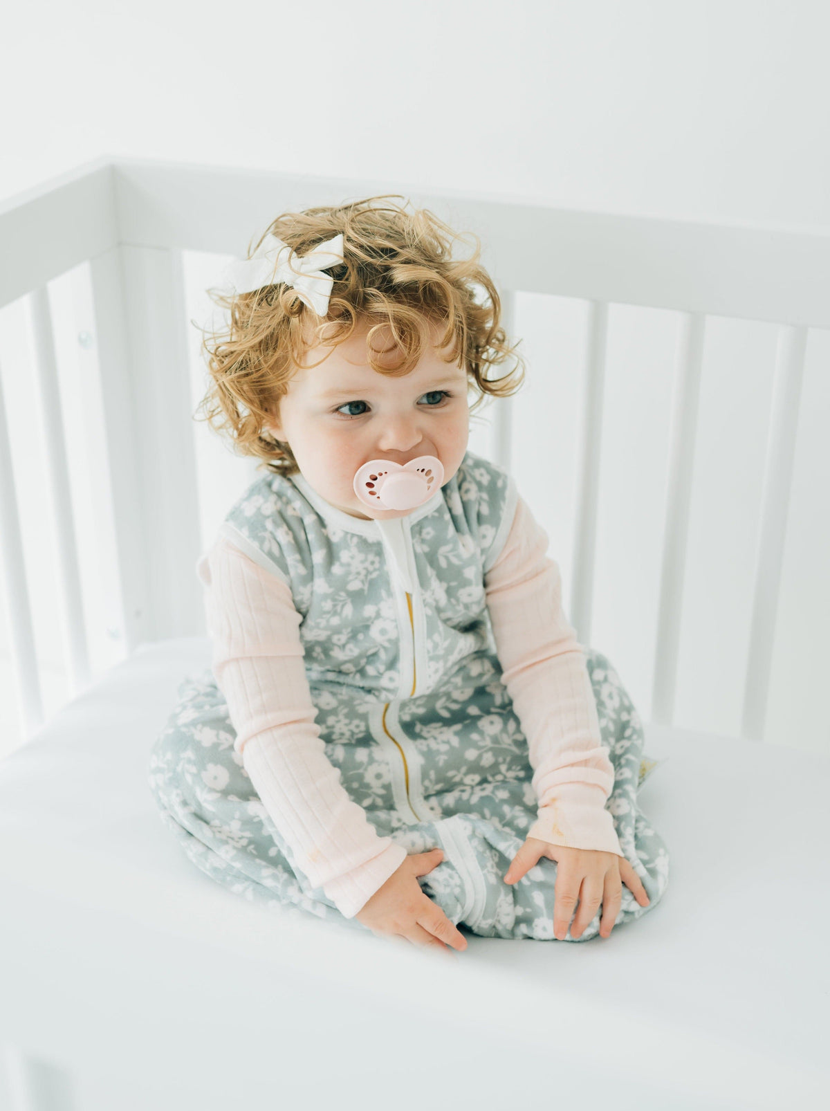 Dainty Floral Sage Wearable Minky Blanket - Image 7