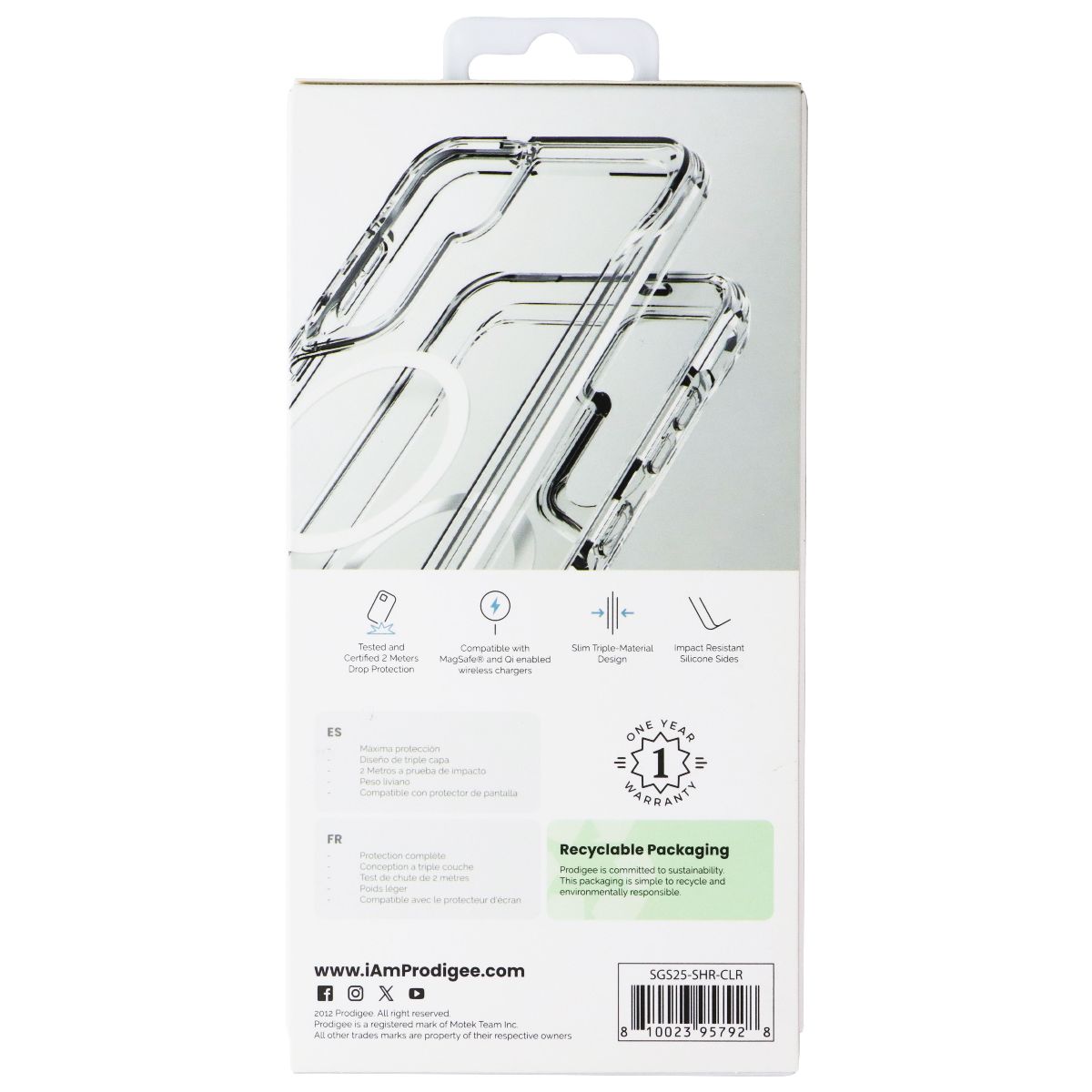 Prodigee Super Hero Series Case for MagSafe for Samsung Galaxy S25 - Clear - New - Image 2