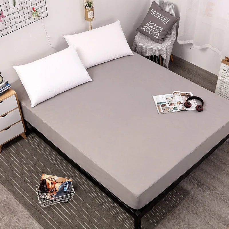 Waterproof Bed Fitted Sheet - Grey