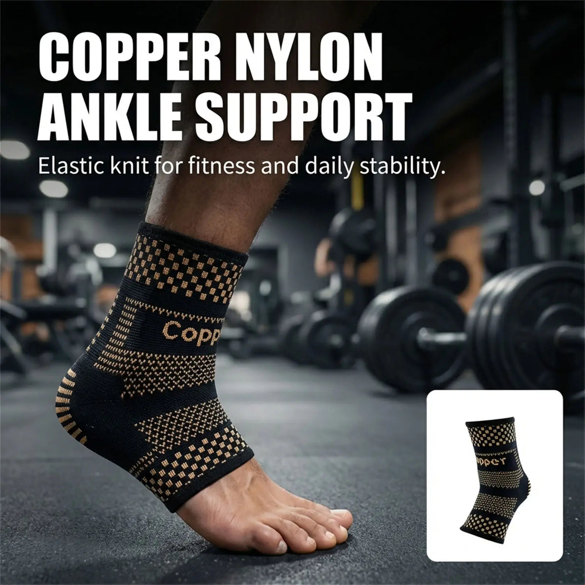 Copper Ankle Compression Sleeve - Image 9