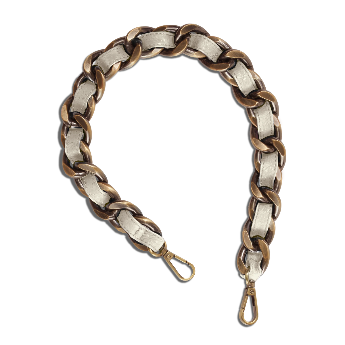 Woven Chain Strap - Creme