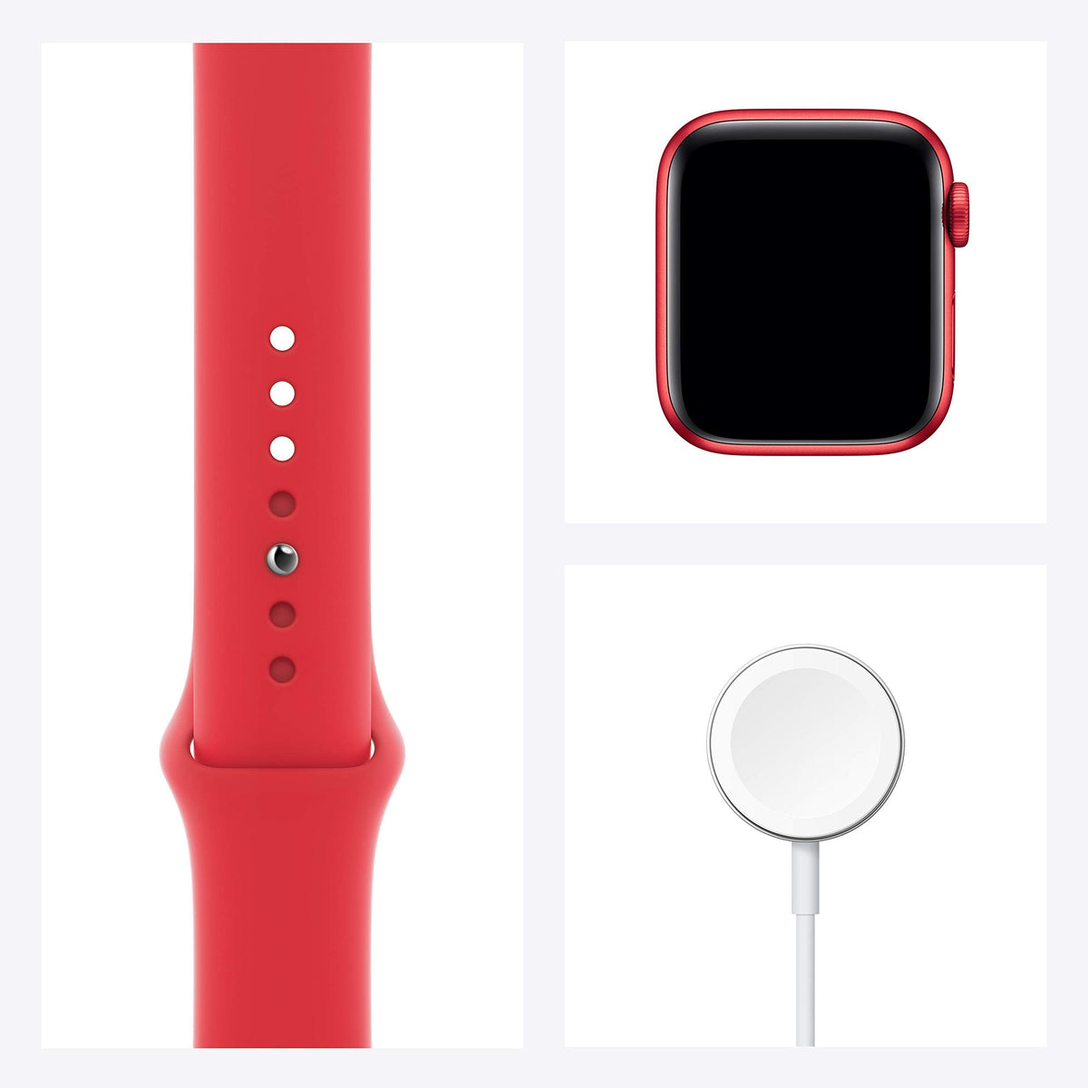 Apple Watch Series 6 GPS + Cellular, 40mm RED Aluminum Case with RED Sport Band - M02T3LL/A - Image 8