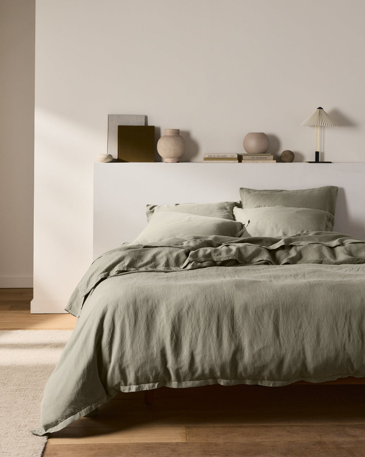 Linen Tencel Fitted Sheet - FINAL SALE (Moss) - Image 5