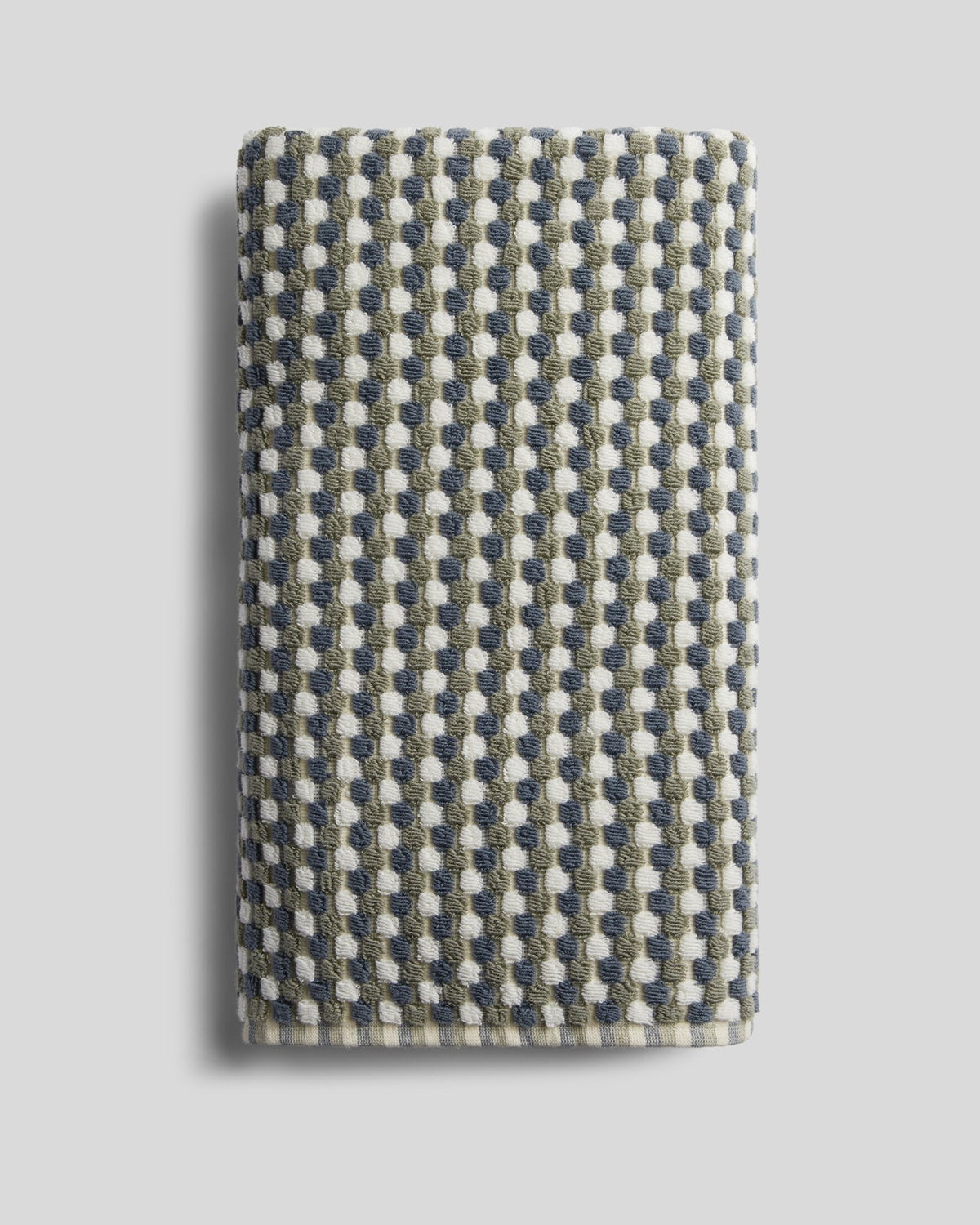 Organic Cotton Mosaic Towels (Moss and Dusk) - Bath Towel