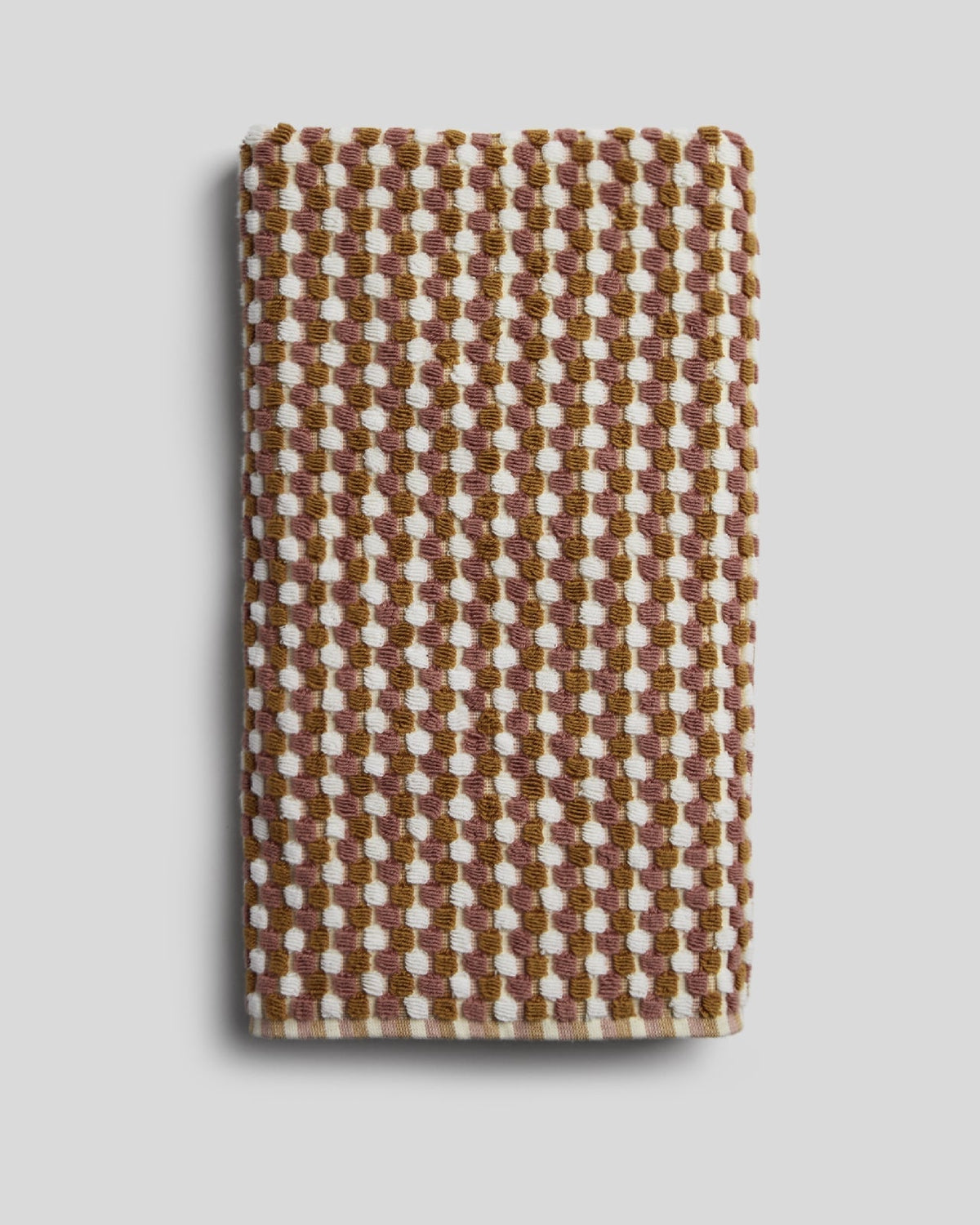 Organic Cotton Mosaic Towels (Ochre and Clay) - Bath Towel