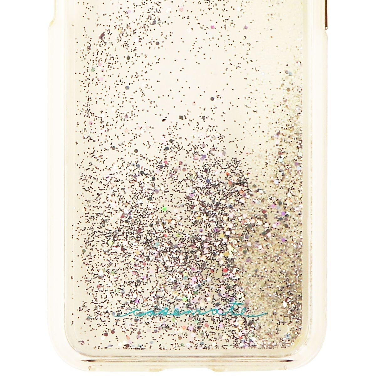 Case-Mate Waterfall Series Liquid Glitter Case for iPhone Xs & X - Clear/Silver - New - Image 3