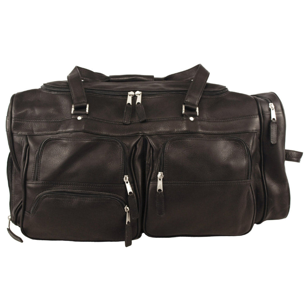 Deluxe Leather Travel Bag - Black