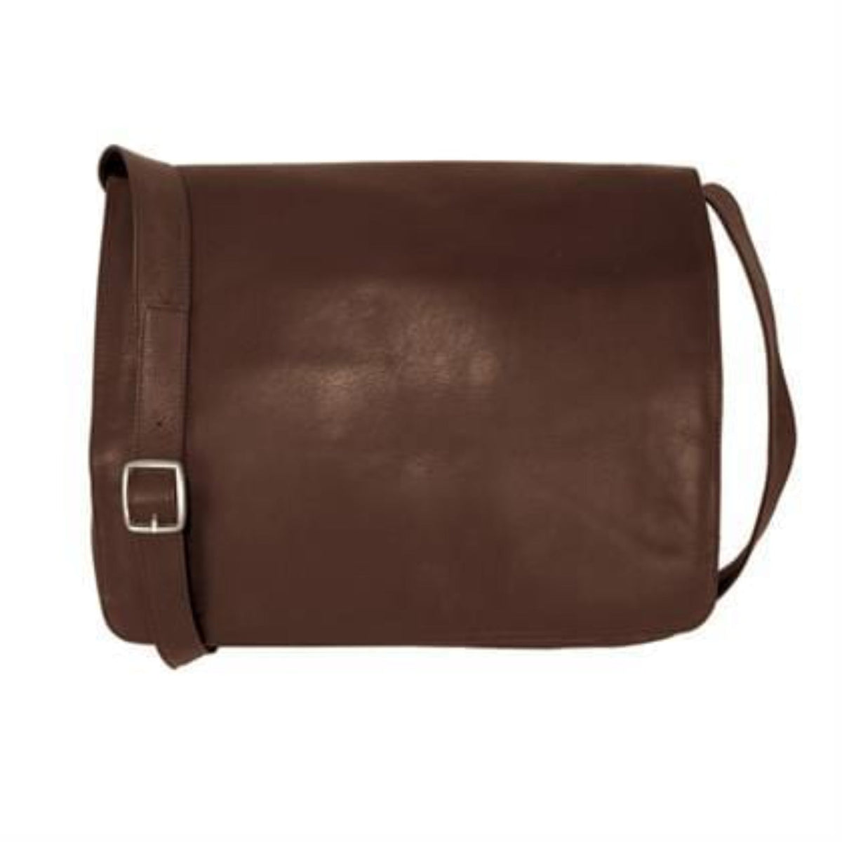 Yosemite Leather Laptop Messenger Bag - Lg - Cafe (Dark Brown)