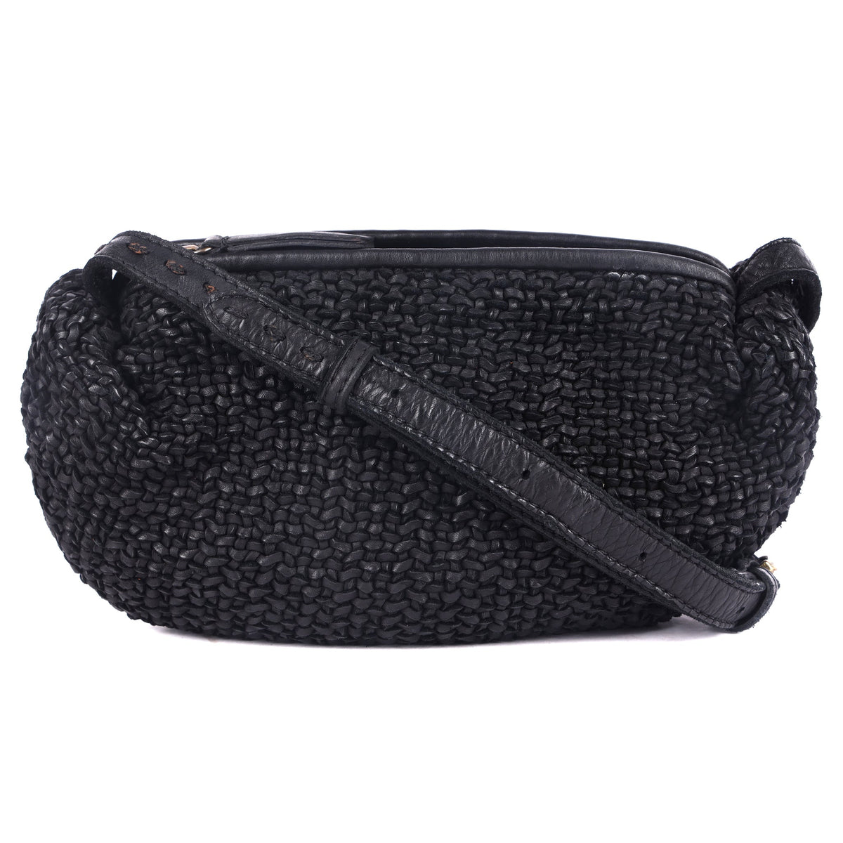 Shay Leather Crossbody Bag - Black