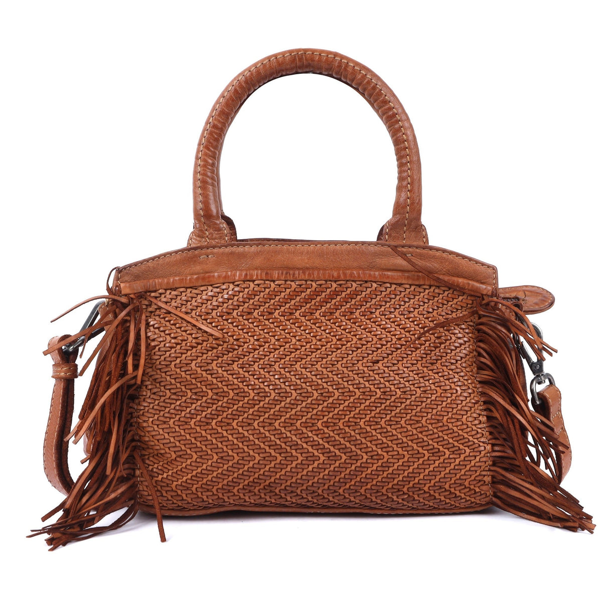 Grace Leather Crossbody Bag - Cognac