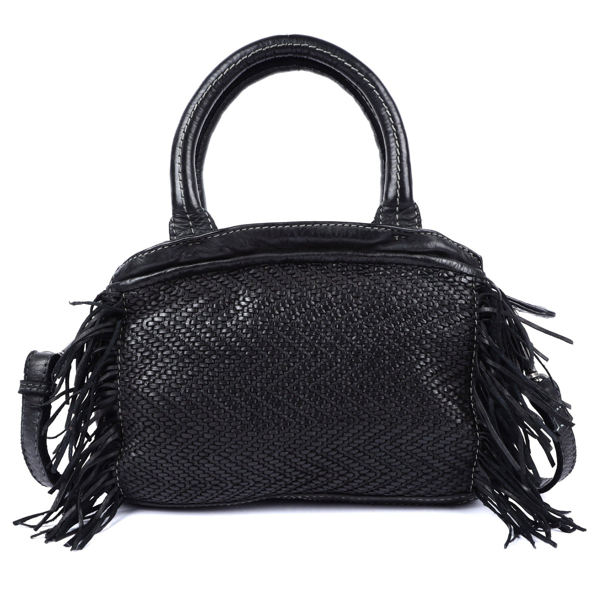 Grace Leather Crossbody Bag - Black