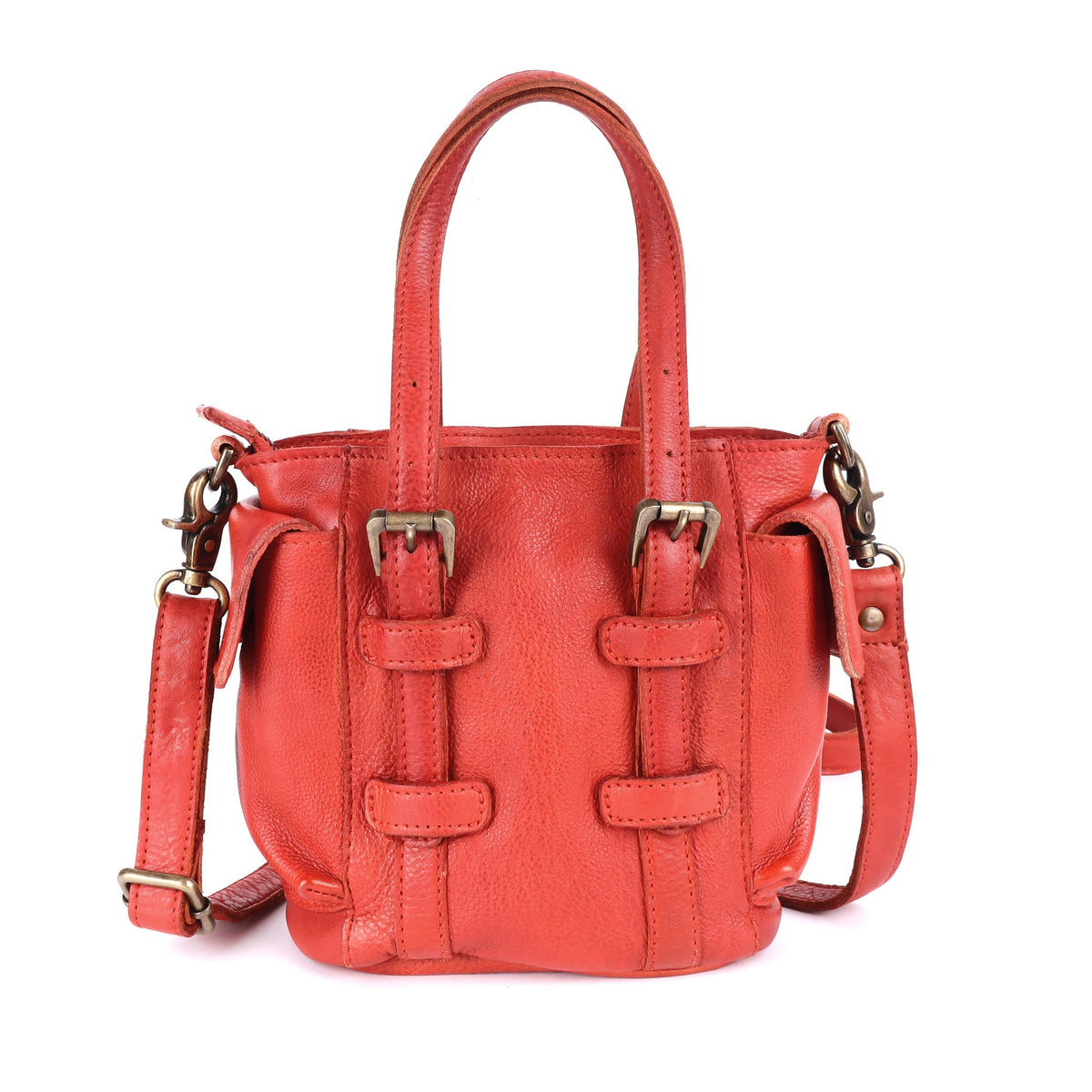Jolene Leather Crossbody Bag - Poppy
