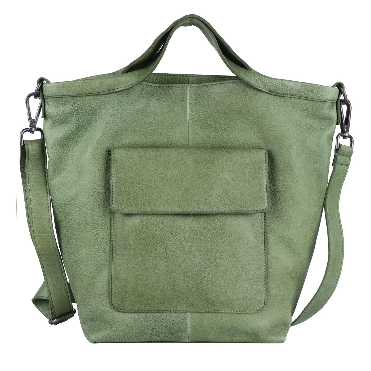Bianca Leather Crossbody Bag - Grass