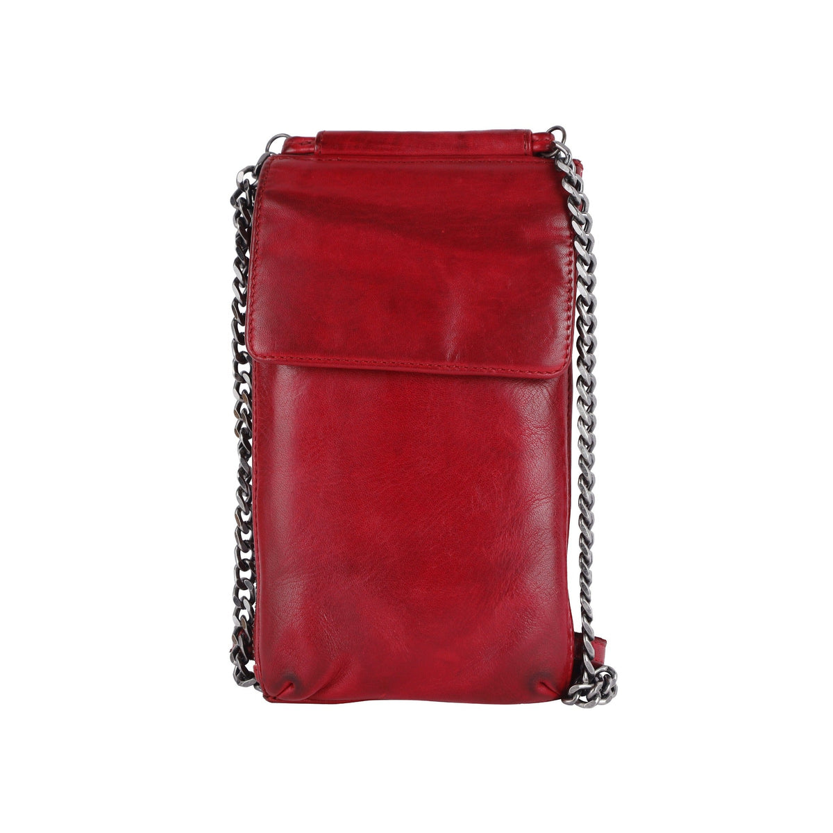 Tati Leather Crossbody Bag - Red