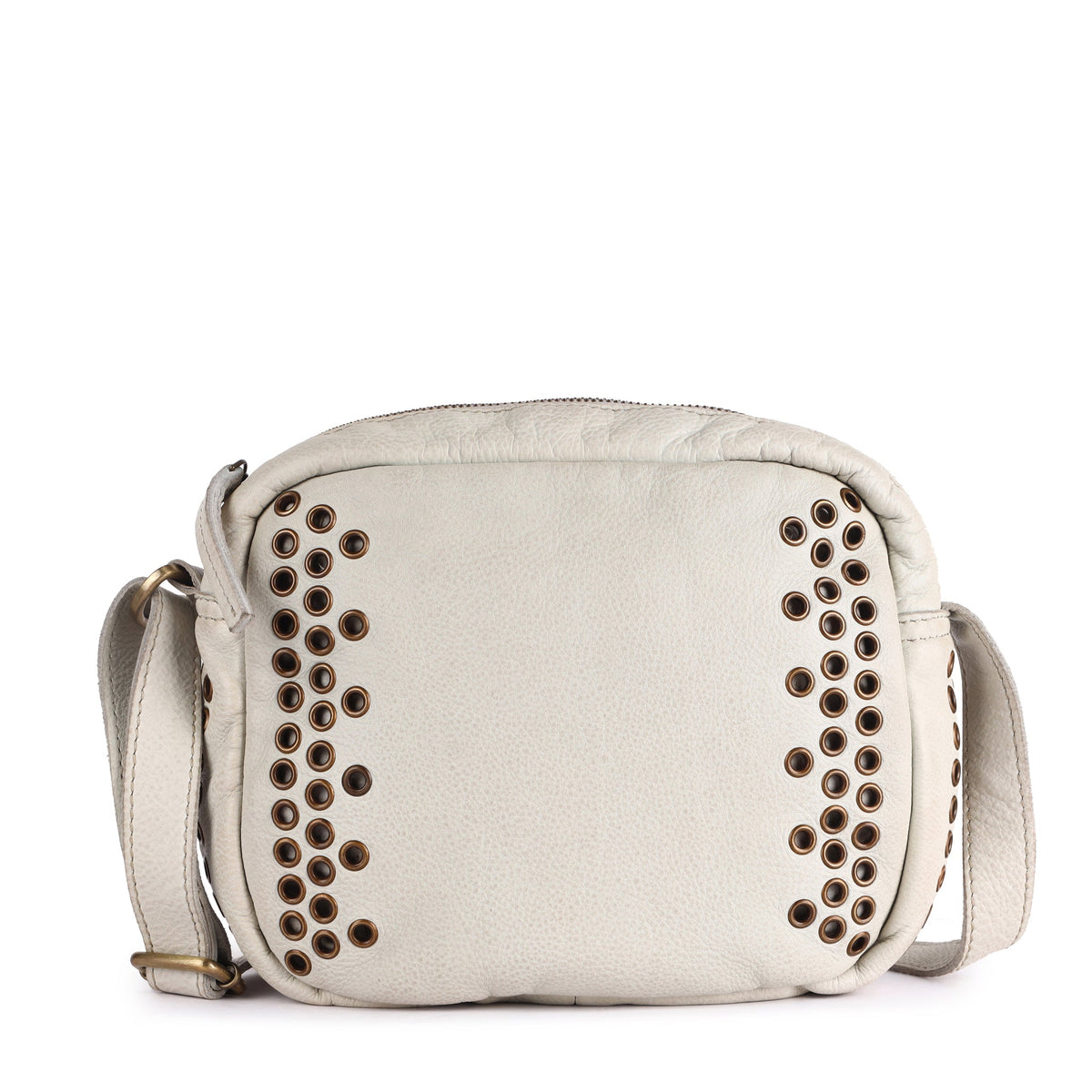 Bo Leather Crossbody Bag - Bone