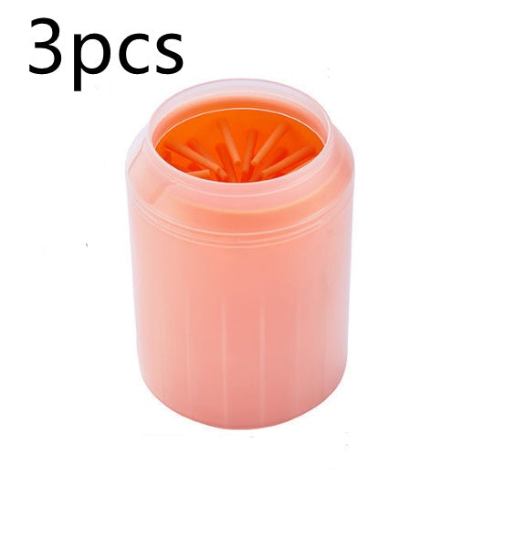 Pet Paw Cleaner Cup Kit - 3PCS orange