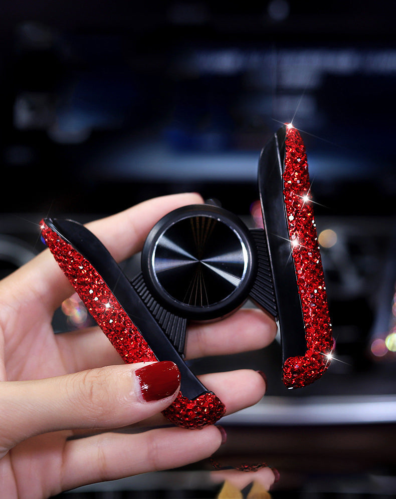 Car Buckle Phone Holder - Red