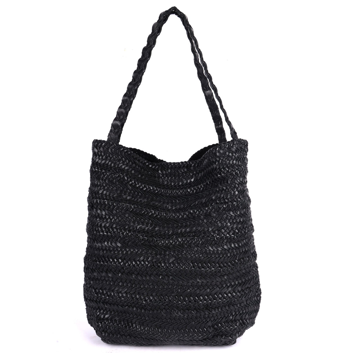 Studio Leather Tote Bag - Black