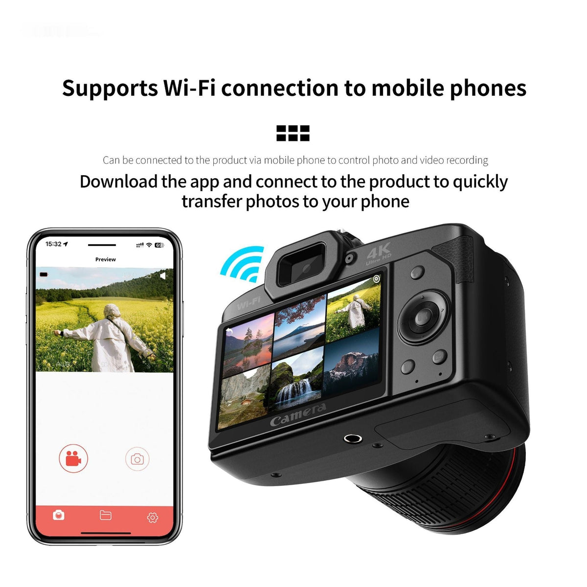 Million Pixels D5 HD Wifi Digital Camera - Image 3