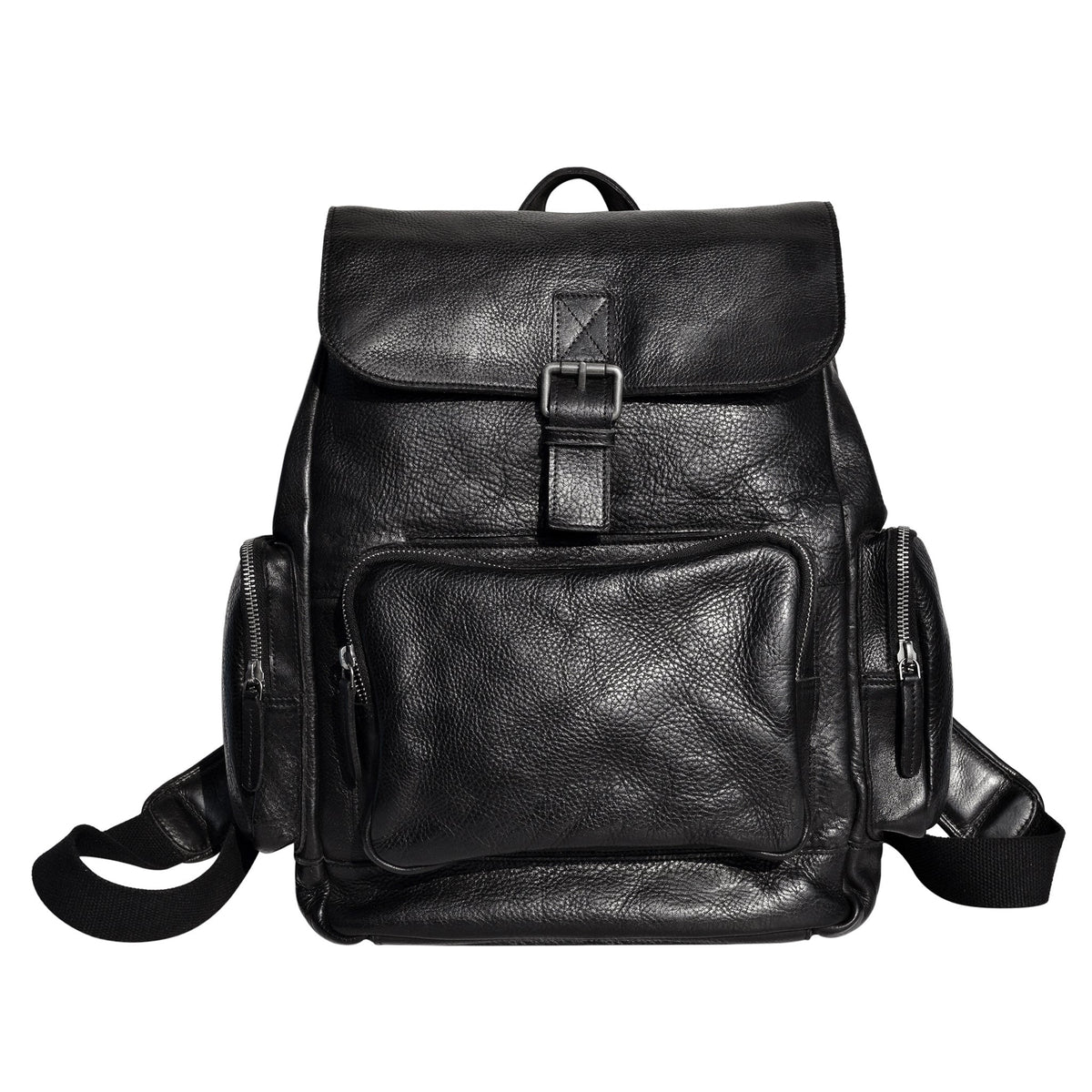 Mateo Leather Backpack - Black