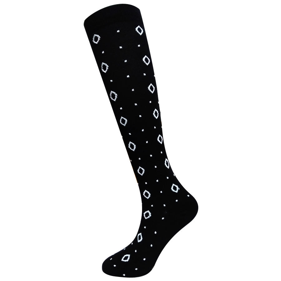 Comfortable Leg Support Compression Elastic Sports Socks - 8 Jacquard
