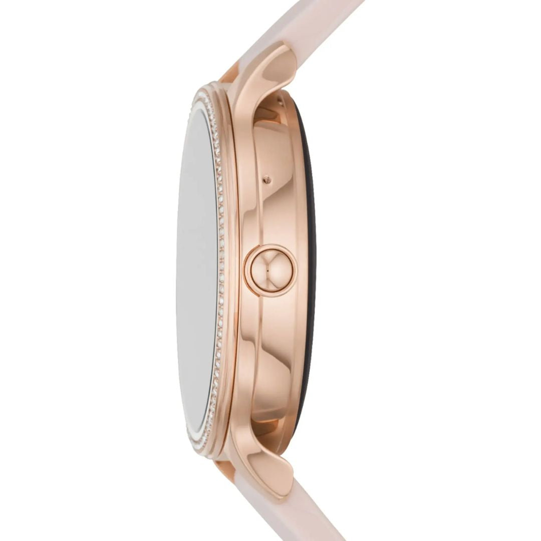 Fossil Gen 5E 42mm Stainless Steel Case with Pink Silicone Strap - FTW6066 - Image 2