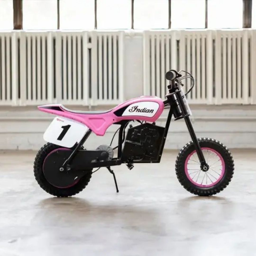 Razor - Indian eFTR Mini w/7 miles Max Operating Range & 14 mph Max Speed - Pink - 15128065 - Image 5