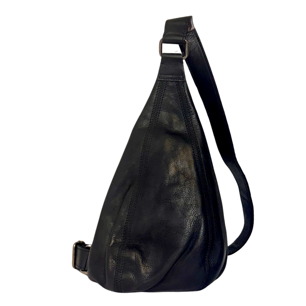 Hippie Leather Sling Bag (Sm) - Black