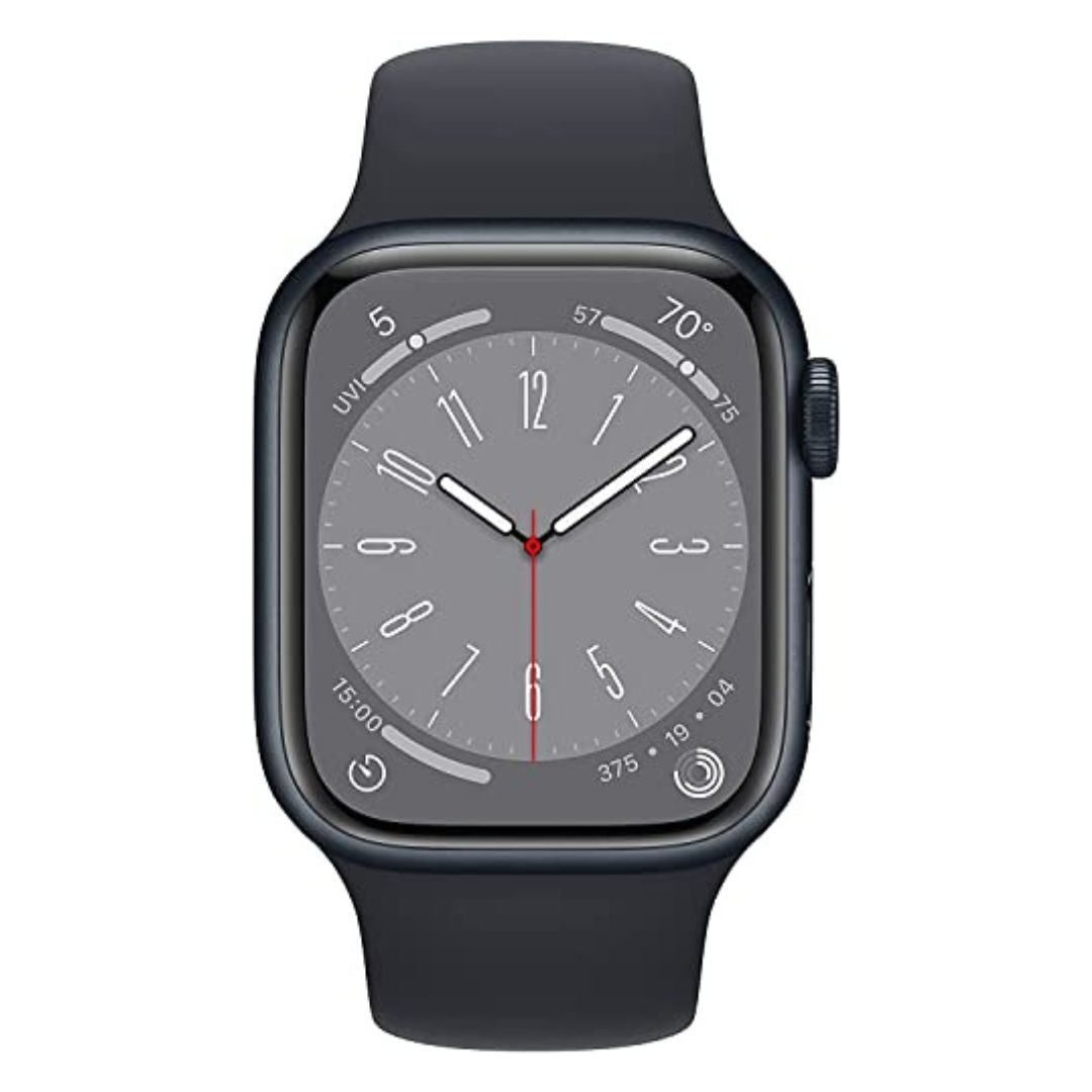 Apple Watch Series 8 [GPS, 41mm] - Midnight Aluminum Case with Midnight Sport Band, M/L - Image 2