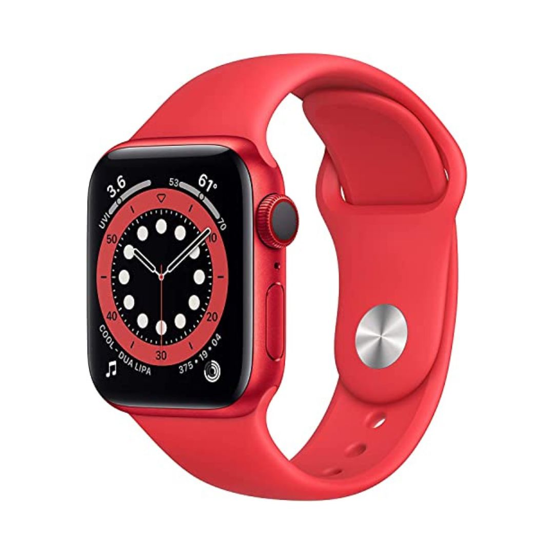 Restored Apple Watch Series 6 (GPS + Cellular) 44mm (PRODUCT)RED Aluminum Case with Red Sports Band - M07K3LL/A