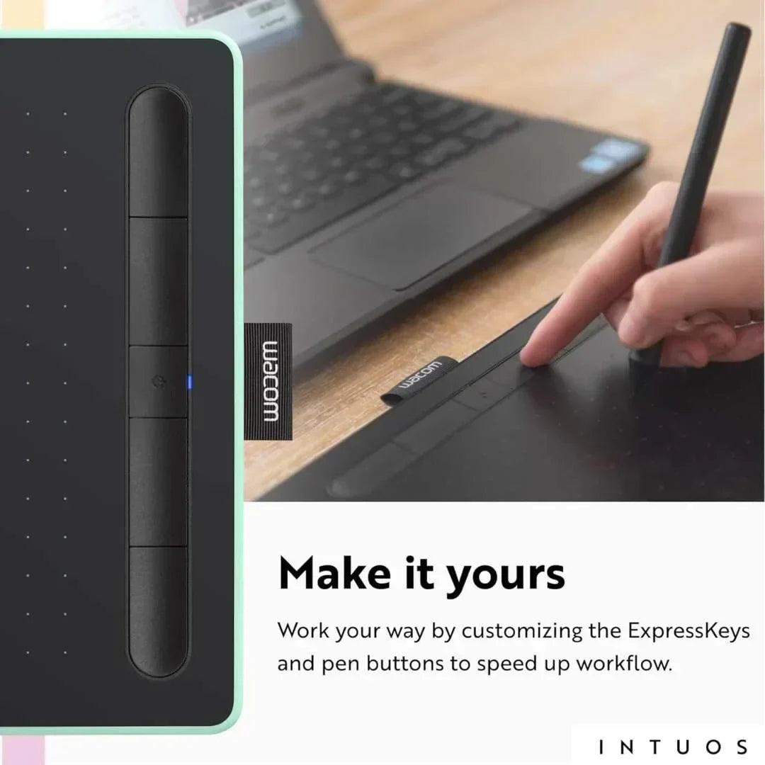 Wacom Intuos Small Bluetooth Graphics Drawing Tablet – Pistachio – CTL4100WLE0 - Image 2