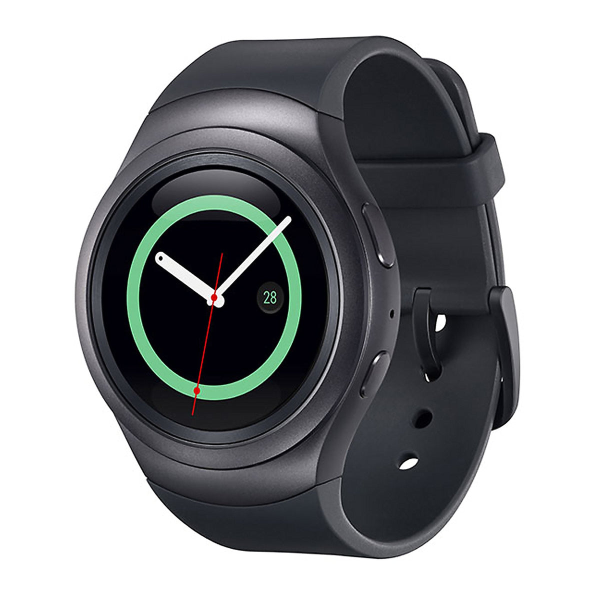 Samsung - Gear S2 Smartwatch 42mm Stainless Steel - Black Elastomer SM-R720 - Image 3