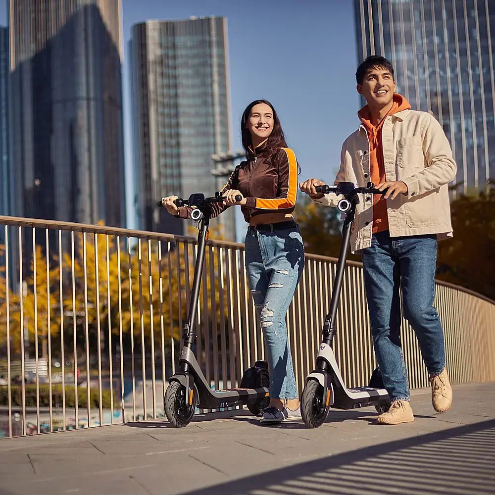 NIU - KQi2 Pro Foldable Electric Kick Scooter w/ 25 mi Max Operating Range & 17.4 mph Max Speed - Gray - Image 6