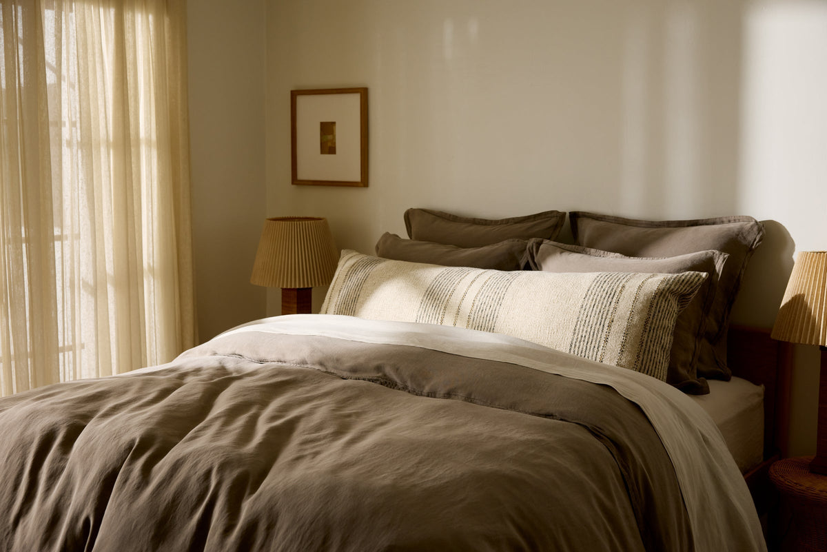 Linen Tencel Duvet Cover (Warm Grey) - Image 5
