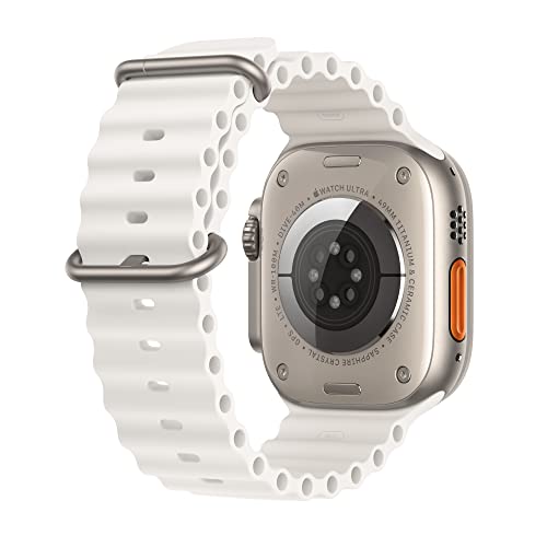 Apple Watch Ultra (GPS + Cellular) 49mm Titanium Case with White Ocean Band – MNH83LL/A - Image 3