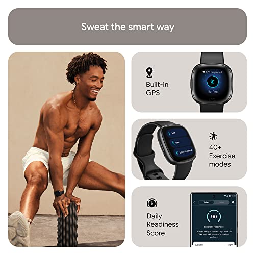Fitbit Versa 4 Smartwatch – Graphite (FB523BKBK-US) - Image 4