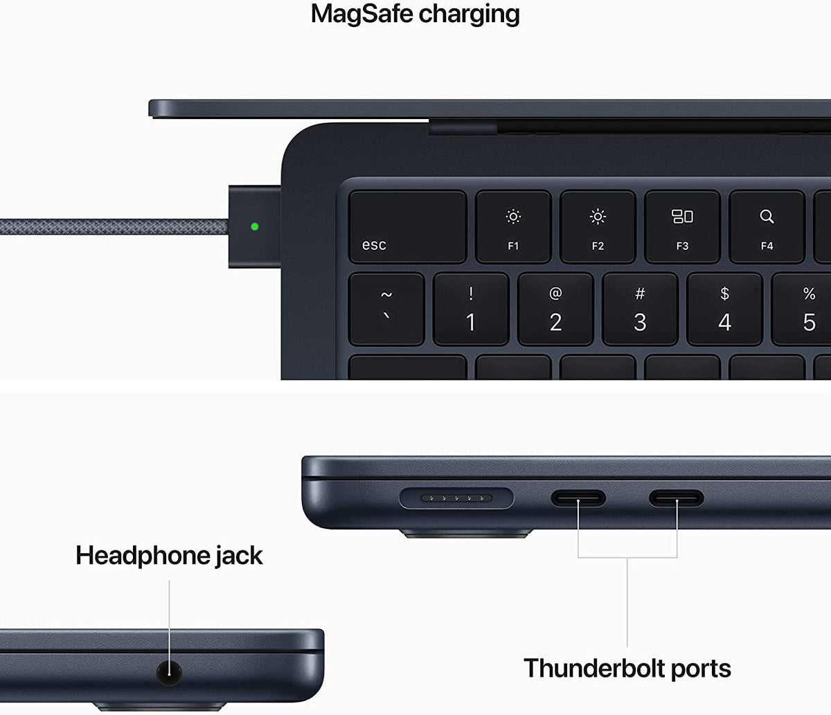 MacBook Air 13.6" Laptop - Apple M2 chip - 8GB RAM - 256GB SSD - Midnight - MLY33LL/A - Image 6