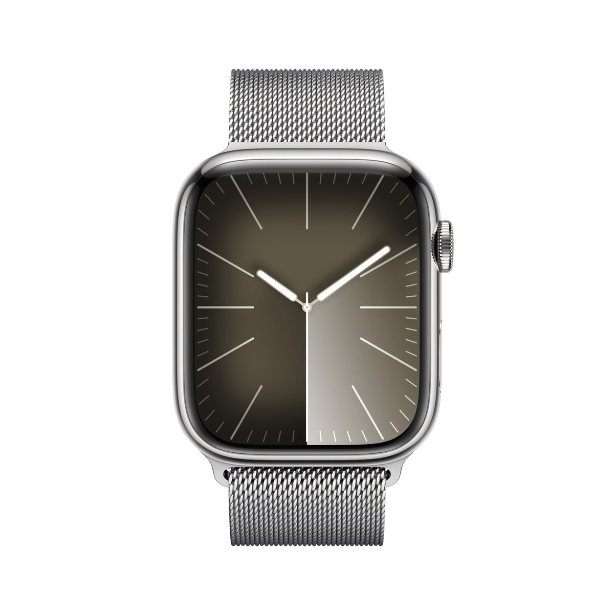 Apple Watch Series 9 (GPS + Cellular) 45mm Silver Stainless Steel Case with Silver Milanese Loop - Image 2