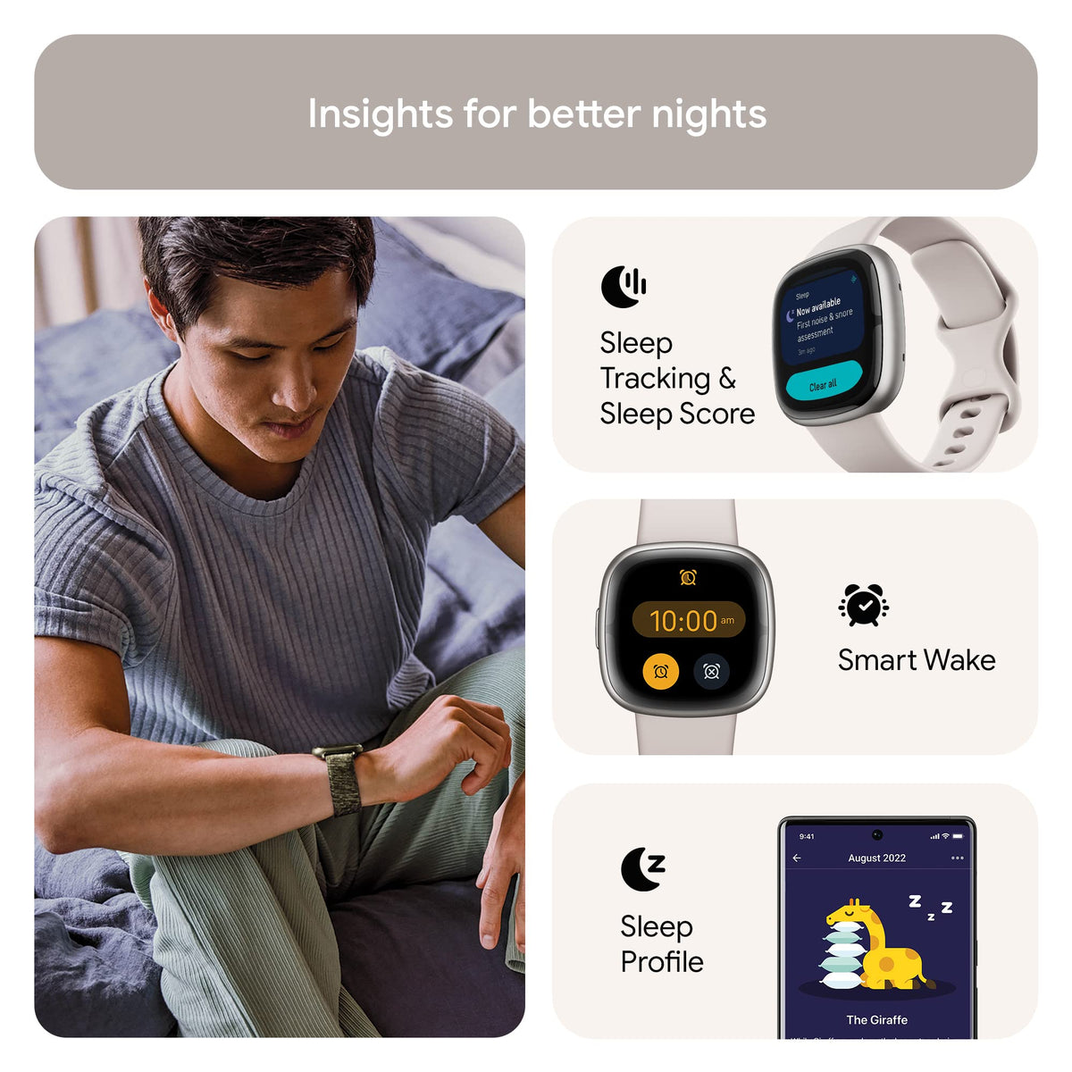 Fitbit - Sense 2 Advanced Health Smartwatch - Platinum - FB521SRWT-US - Image 4