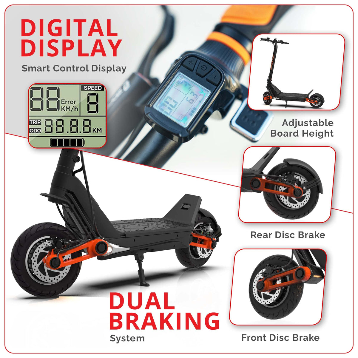 INOKIM - Oxo Super Scooter w/68 miles Max Operating Range & 40 Mph Max Speed - Black - Image 3