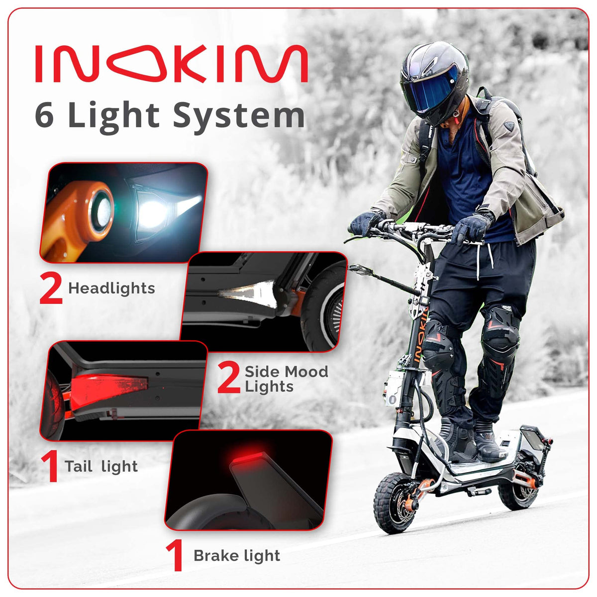 INOKIM - Oxo Super Scooter w/68 miles Max Operating Range & 40 Mph Max Speed - Black - Image 4