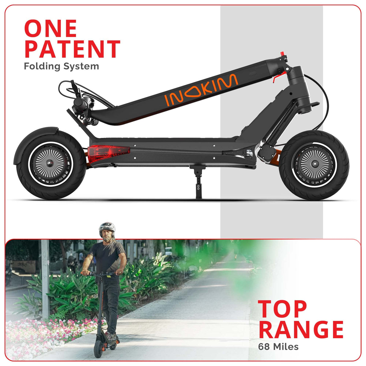 INOKIM - Oxo Super Scooter w/68 miles Max Operating Range & 40 Mph Max Speed - Black - Image 5